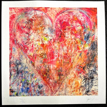 Jim Dine Lithograph Certified Coa Signed In Pen Numbered In Pencil
