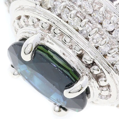 2.38Ct Sapphire Diamond Ring Platinum Pt900  8.7G