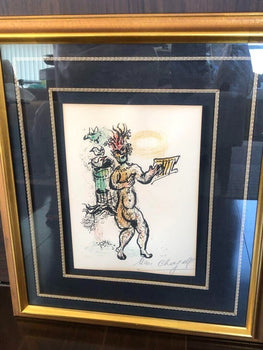 Marc Chagall Original Lithograph Print With Coa