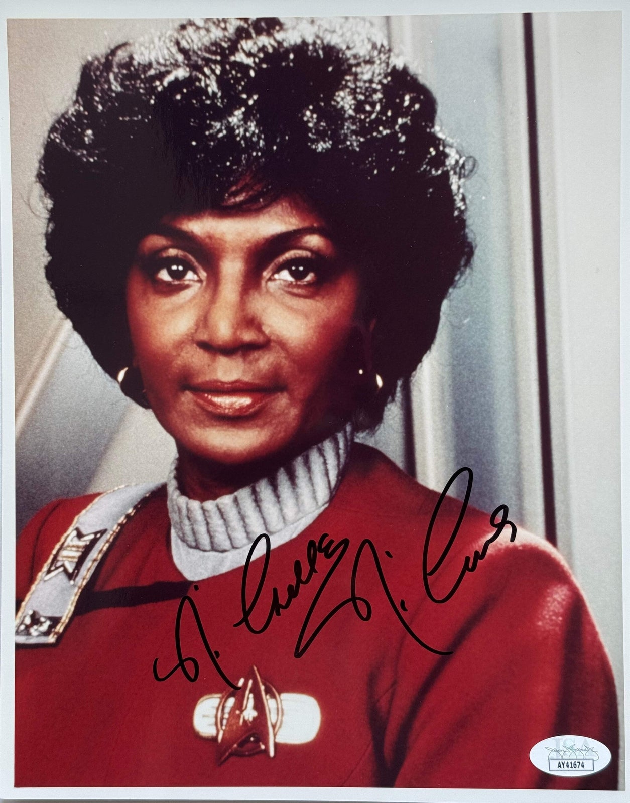 Nichelle Nichols Autographed 8X10 Photo Star Trek Uhura (Jsa)