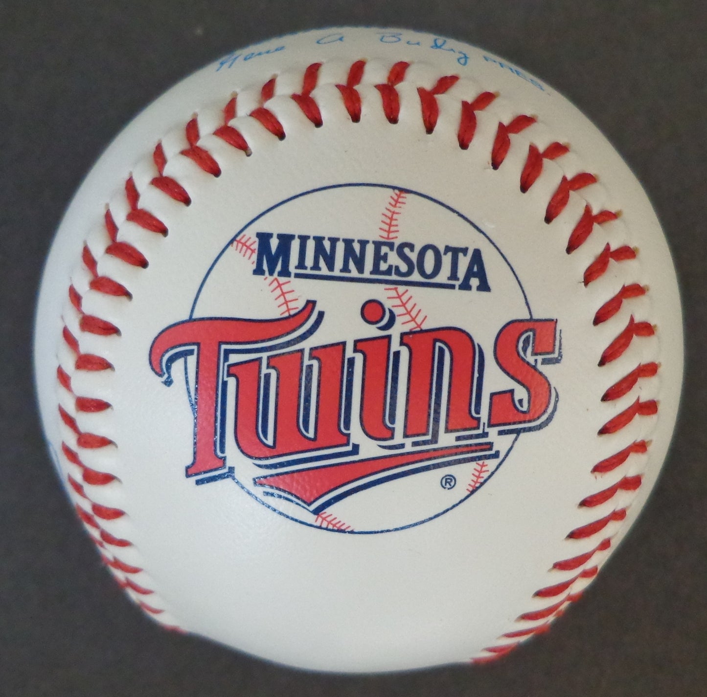 Minnesota Twins Multi-Autographed By 8 Players Oal Twins Logo Baseball 155685