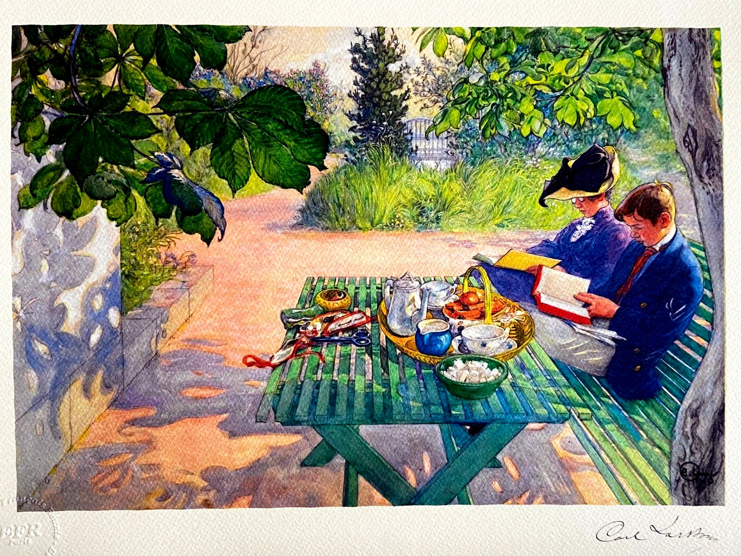 Carl Larsson Lithograph Coa Numbered Limited Stamp (Edvard Munch)