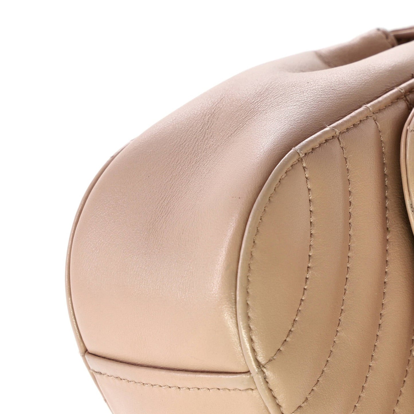 Prada Curved Flap Chain Shoulder Bag Diagramme Quilted Leather Small