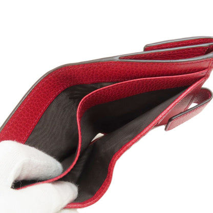 Leather GUCCI 449405 Interlocking G outlet Bifold Wallet with Coin Pocket