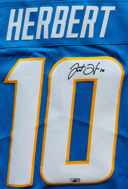 Justin Herbert Autographed Chargers Nike On Field Jersey (Fanatics)