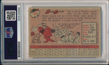 Bob Grim Yankees Signed/Autographed 1958 Topps