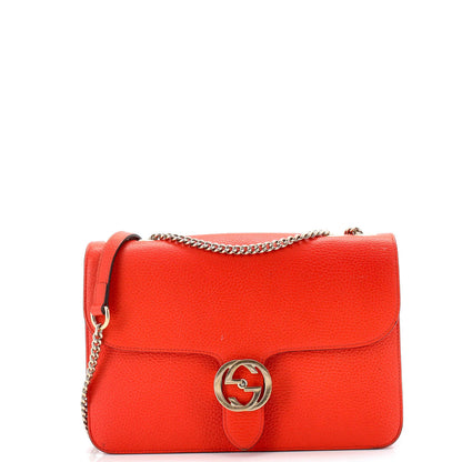 Gucci Interlocking Shoulder Bag Leather Medium