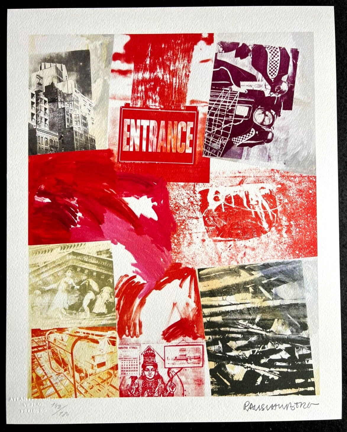 Robert Rauschenberg Lithograph Coa Signed Op Numbered In Pencil 180