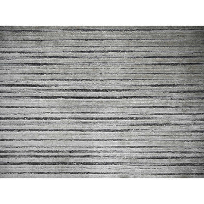 10'X14' Taupe Modern Textured Design Wool & Silk Hand Loomed Oriental Rug