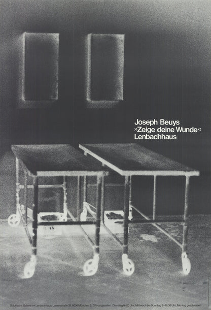 Joseph Beuys Show Your Wound " Offset Lithograph Contemporary Bla