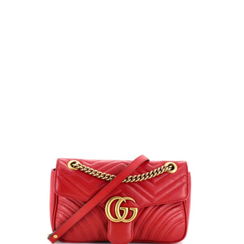 Gucci Gg Marmont Flap Bag Matelasse Leather Small
