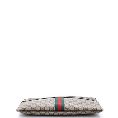 Gucci Ophidia Zip Pouch Gg Coated Canvas Large