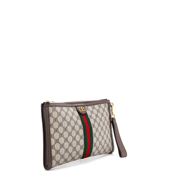 Balenciaga X Gucci The Hacker Project Web Wristlet Clutch Bb Coated Canvas
