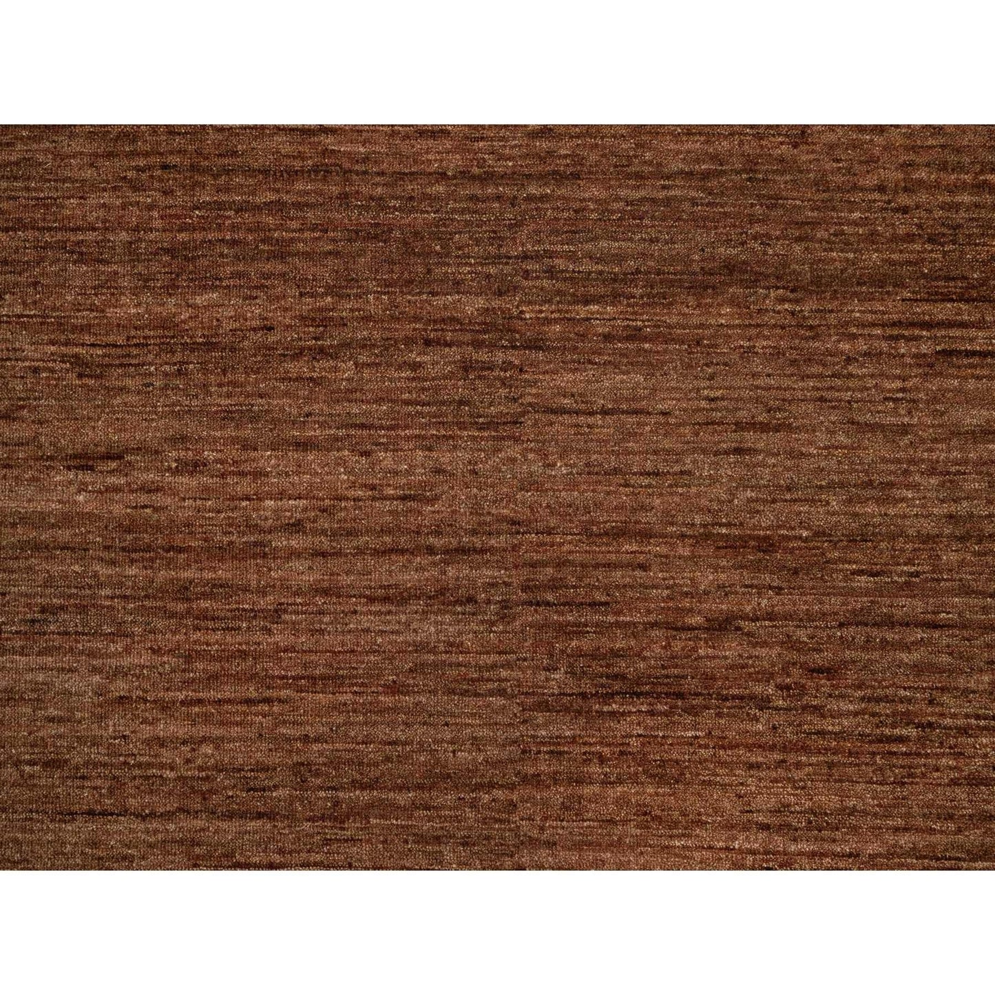 8'2"X10' Chocolate Brown Plain Solid Design 100% Wool Hand Knotted Rug