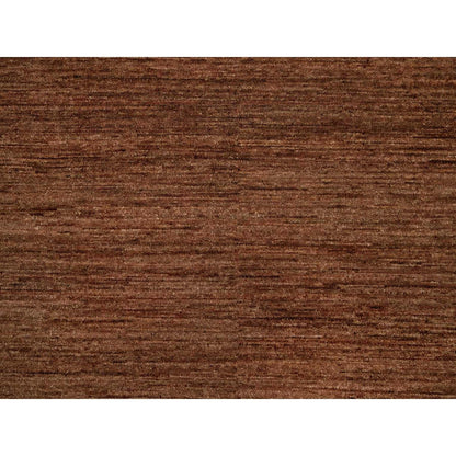 8'2"X10' Chocolate Brown Plain Solid Design 100% Wool Hand Knotted Rug