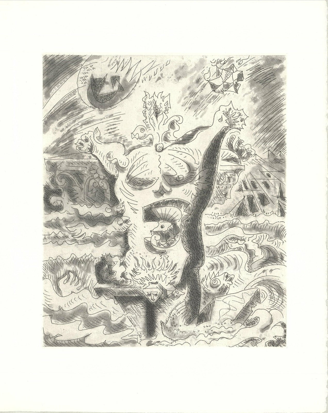 Andre Masson Le Septieme Chant Ii " Etching