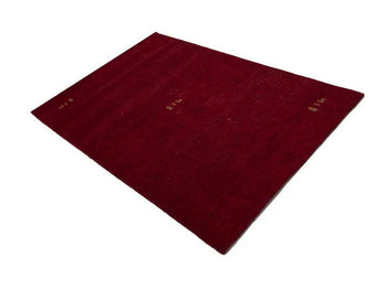 Maroon Red Gabbeh Modern Rug Pictorial Wool Home