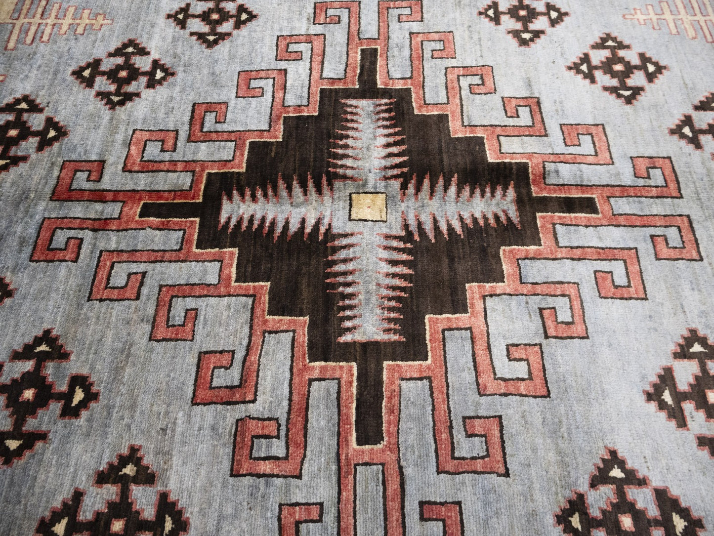 Geometric Tribal Afghan Oriental Rug Handmade Farmhouse Decor Carpet 10X14