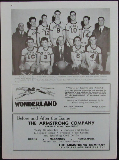 Vintage 1947 Boston Celtics Vs. Chicago Stags