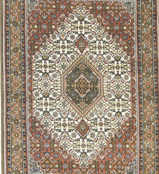 Indo-Bidjar Oriental Rug Floral Tribal Carpet
