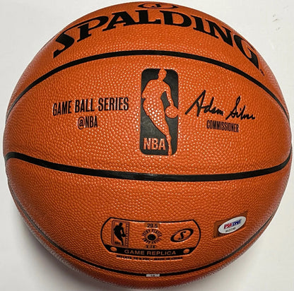 Earl Monroe Autographed Spalding Indoor/Outdoor Basketball (Psa)