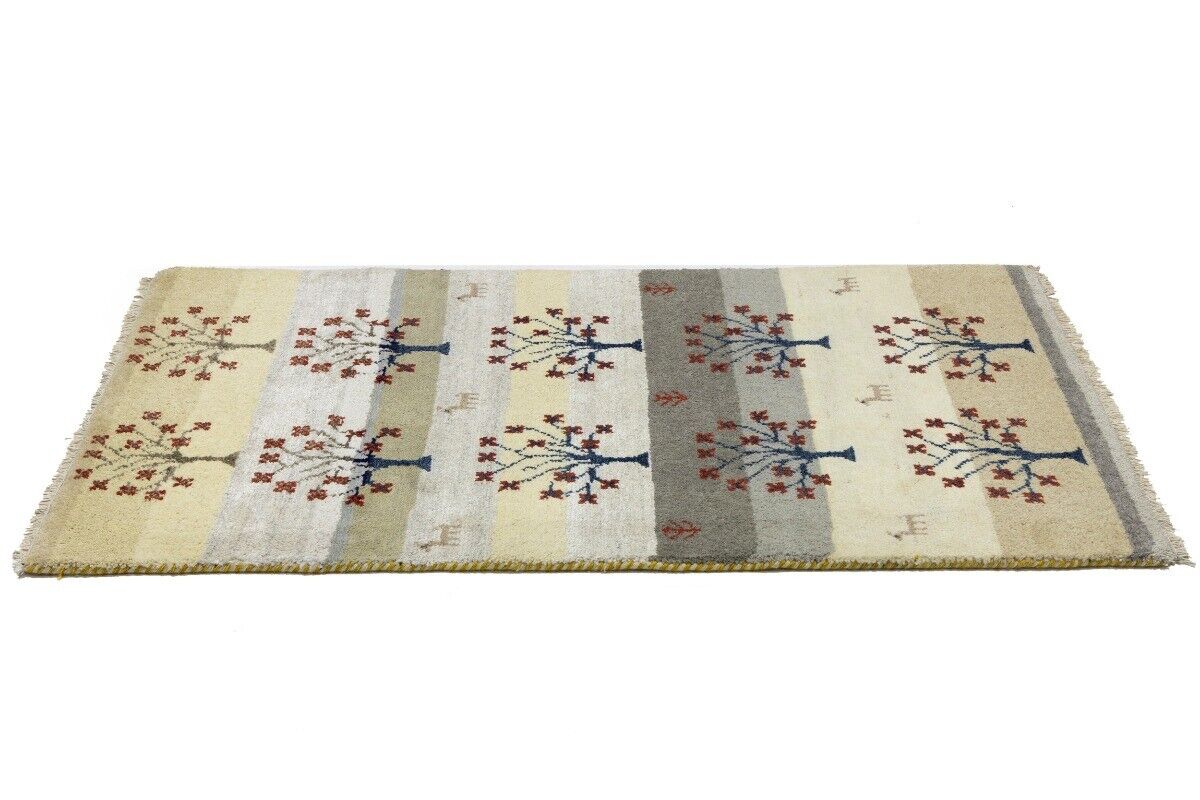 Multicolored Pictorial Tribal Rug Indo-Gabbeh