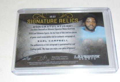 Earl Campbell 2019 Leaf Ultimate Game  Quad