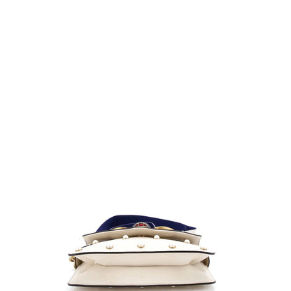 Gucci Broadway Pearly Bee Shoulder Bag Embellished Leather Mini