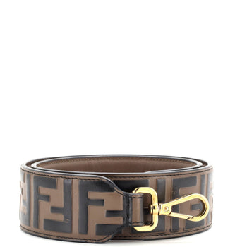 Fendi Strap You Shoulder Strap Zucca Embossed Leather