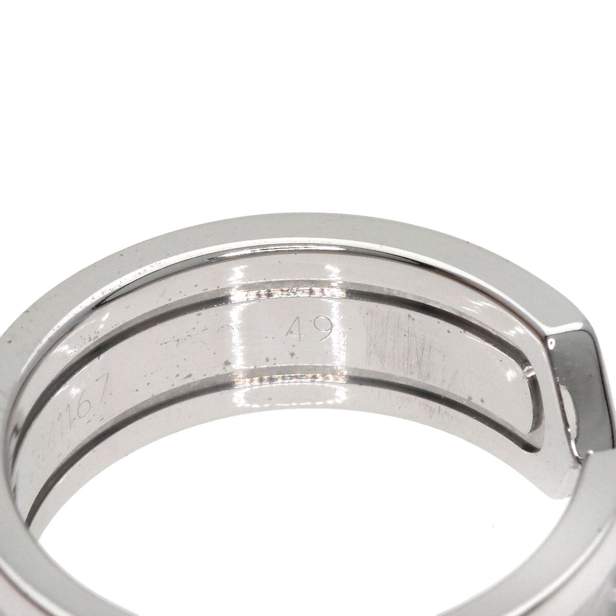 Cartier Ring C2 Ring Diamond #49 K18 White Gold