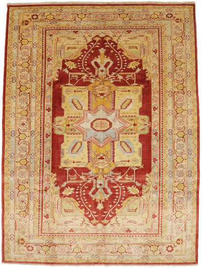 Antique-Washed Ziegler Rug Rusty Red Pakistani Handmade Wool Carpet 8'3X11'5 ft