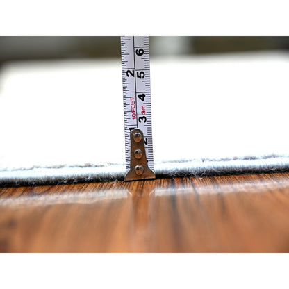 2'10"X5' Ash Gray, White Wash Peshawar Wool Hand Knotted, Oriental Rug