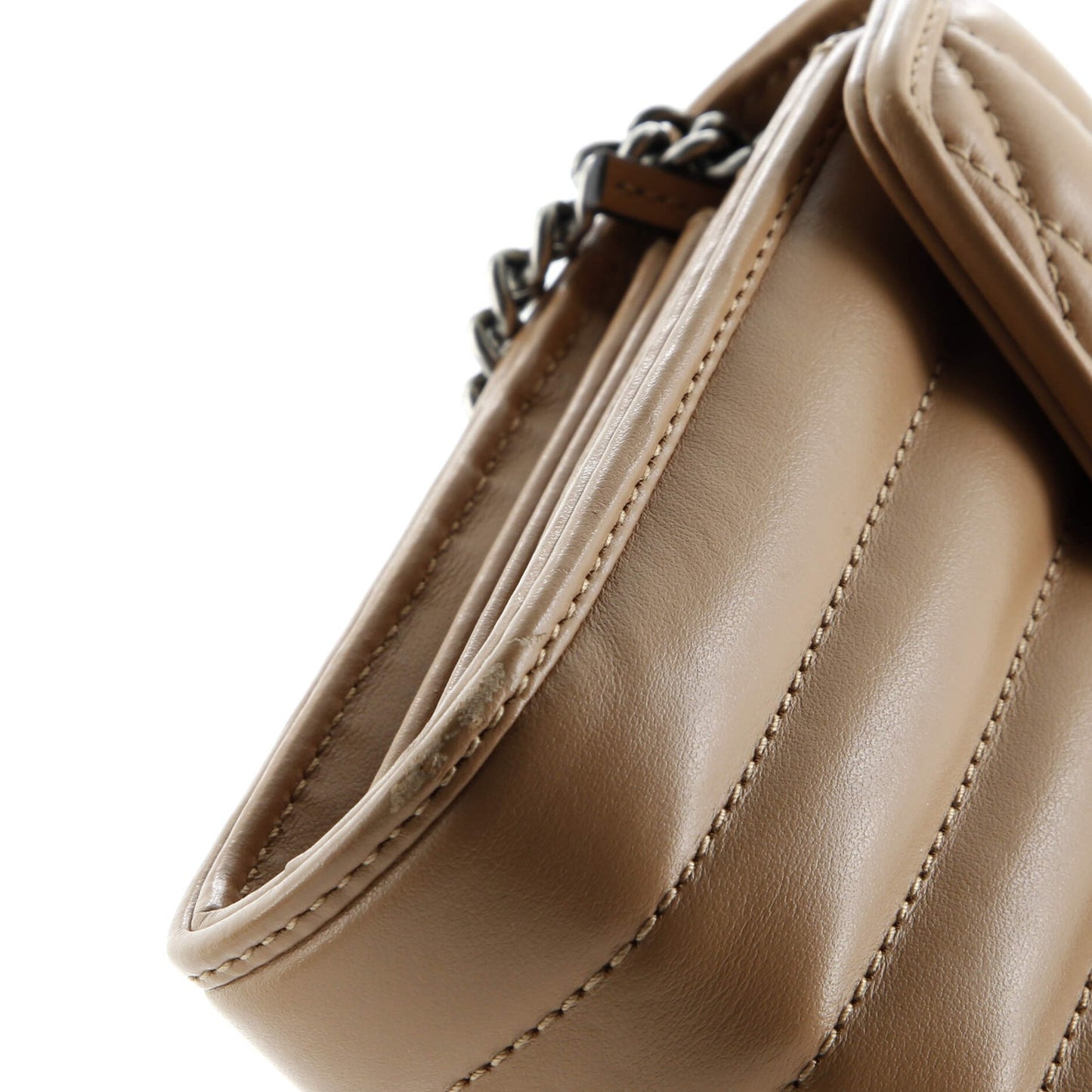 Gucci Gg Marmont Chain Wallet Mixed Matelasse Leather Mini