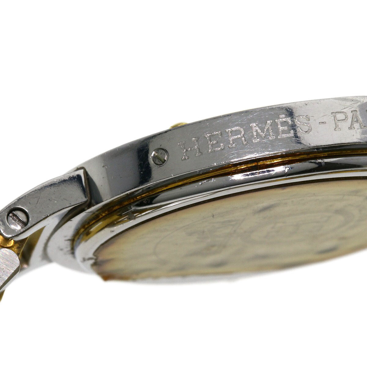 HERMES Clipper Old Belt Watches  Stainless