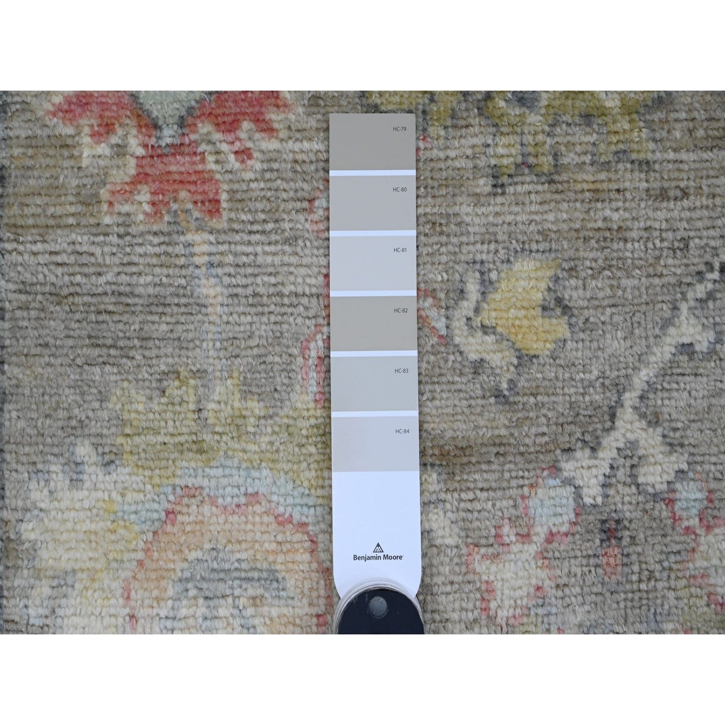 2'X3'2" Brown Afghan Angora Oushak Leaf Design Hand Knotted Wool Mat Rug