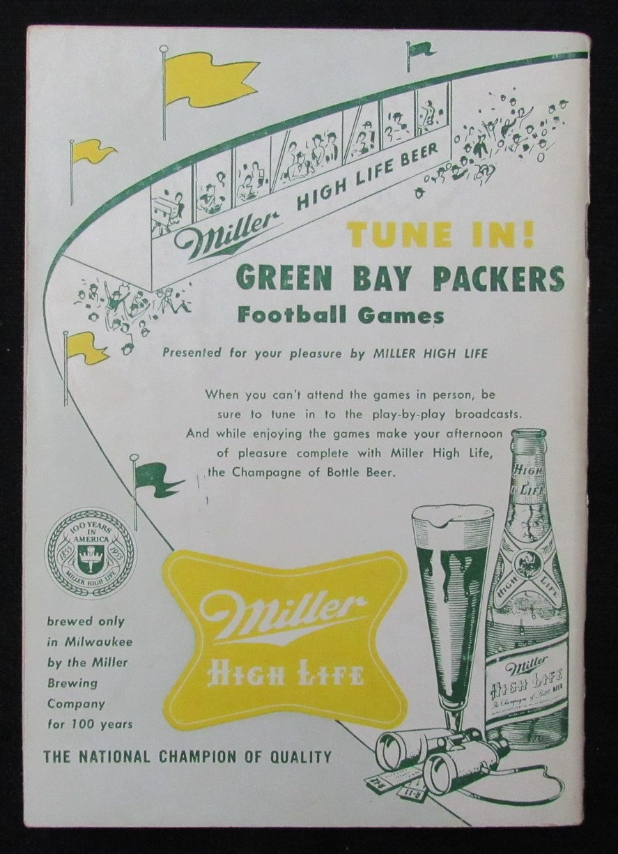 Vintage 1955 Green Bay Packers Press/Media Guide