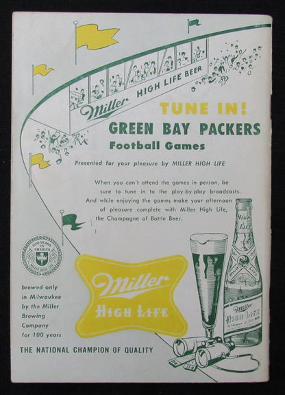 Vintage 1955 Green Bay Packers Press/Media Guide