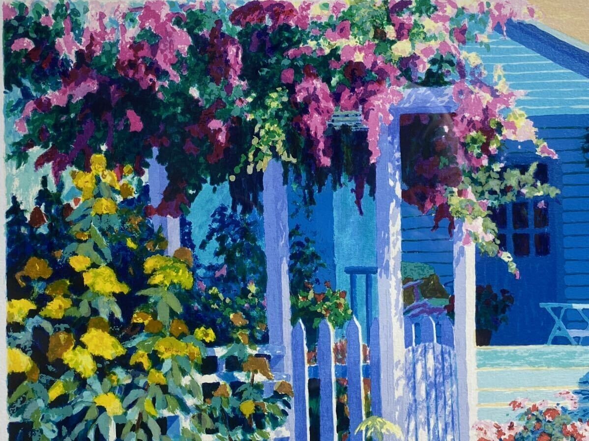 Julian Askins Original Lithograph Art Print Signed Framed "Summer Days"