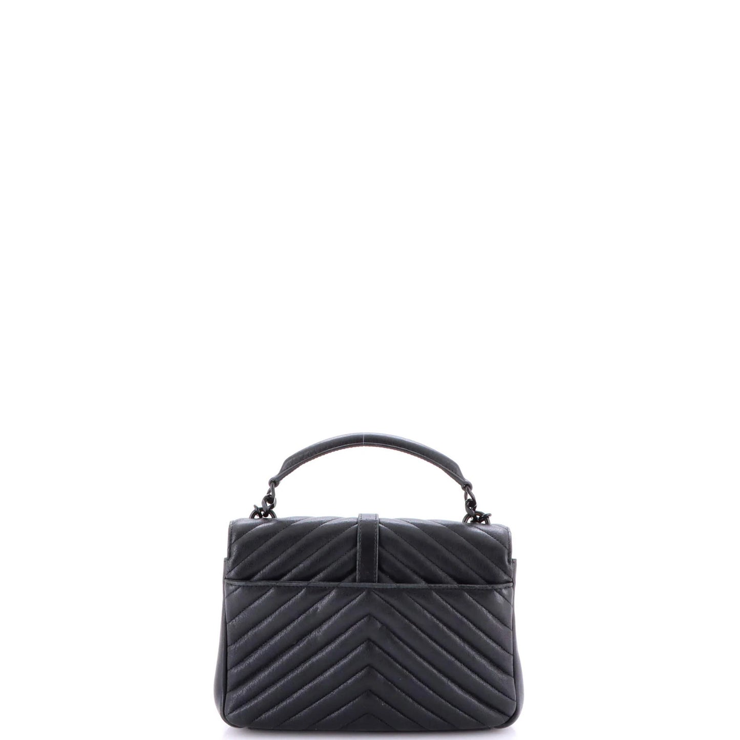 Saint Laurent Classic Monogram College Bag Matelasse Chevron Leather Medium