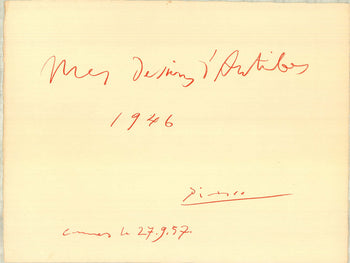 Pablo Picasso Mes Dessins D'Antibes (Cover Only) 