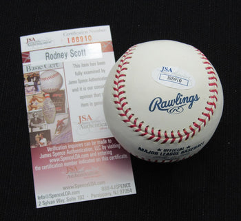 Rodney Scott Signed/Auto Yankees 100Th Oml Baseball Jsa  186878