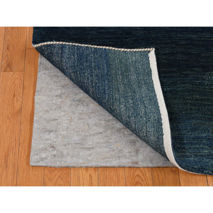 8'7"X12' Ivory Modern Wool Gabbeh Design Hand Knotted Oriental Rug