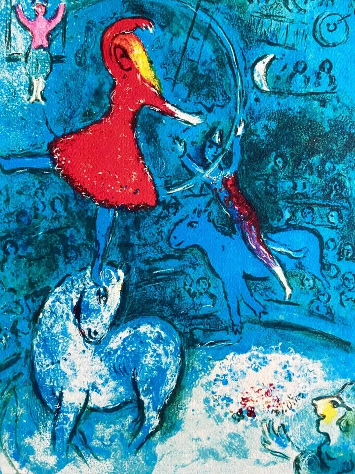 Marc Chagall Lithograph Mourlot 1967 Coa Original Signed Op Published