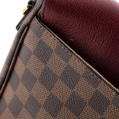Louis Vuitton Clapton Handbag Damier And Leather Pm