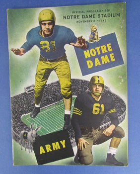 1947 Notre Dame Vs. Army College Fb Program Nd