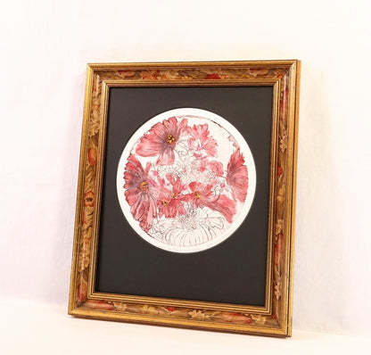 Numbered Joanne Isaac Cosmos in Tapio Wirkkala Etching Framed Signed Editon