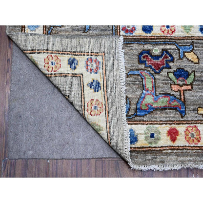 8'10"X11'7" Perfect Gray Wool Foundation Angora Oushak Oriental Rug