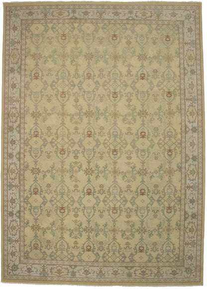 Hand-Knotted Oriental Rug Muted Antique-Washed