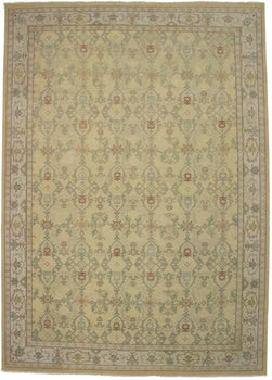 Hand-Knotted Oriental Rug Muted Antique-Washed