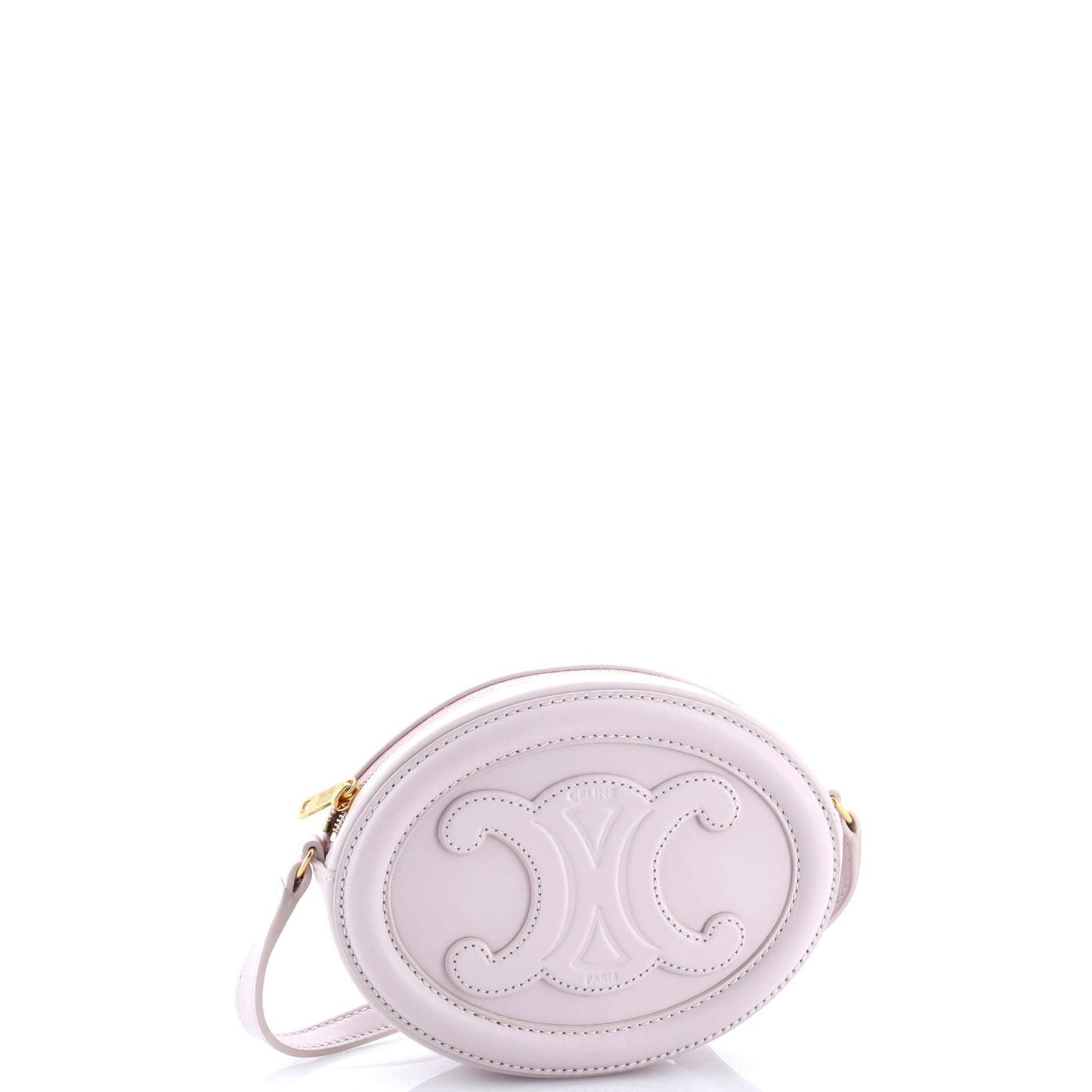 Celine Triomphe Oval Crossbody Bag Leather Mini